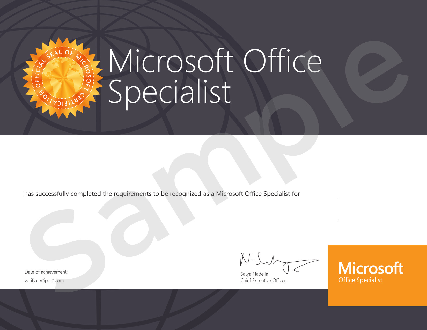 Microsoft Office Specialist Expert Certificate